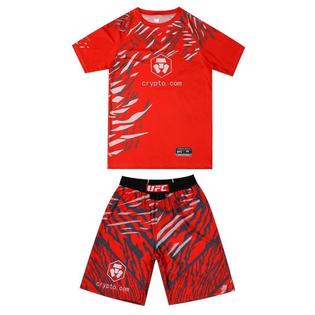 Neues Unisex Muay Thai MMA Trainingsset: Kurzarm-Top & Shorts für Boxen, Fitness & Sanda