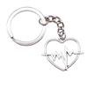 Souvenir Gift Couple Keychain Kiss Charm Lover Key Ring 28mm Ring
