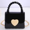 Kinder PVC Umhängetasche Münzbörse Kind Fashi Mini Handtaschen Schönes Herzmuster Dekori Handtasche Kleine Kette Gelee Tasche Für Mädchen