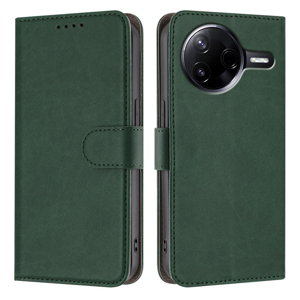 For Xiaomi Poco F7 Ultra 5G/Xiaomi Redmi K80 5G/Xiaomi Redmi K80 Pro 5G/Xiaomi Poco F7 Pro 5G Leather Case Solid Color Phone Cover with Wallet