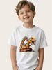 Creative children's tops, car enthusiasts, dinosaur enthusiasts, exclusive street style base layer.