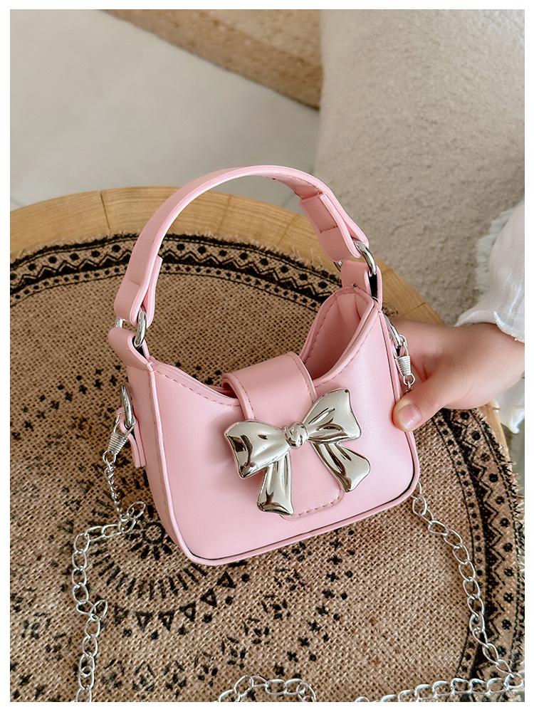 2024 Sweet Pink Bow Chain Crossbody Shoulder Bag for Women