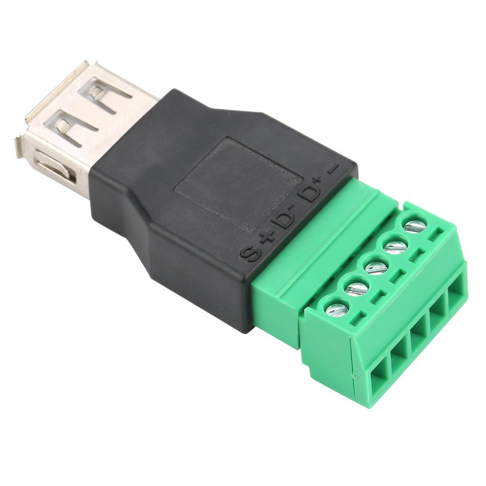2PCS Quicklink Solderless Type A Female USB Terminal Adapter Converter