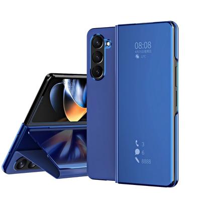 Miroir de Maquillage Étui de Téléphone Pliant en Cuir Entièrement Protecteur pour Samsung Galaxy Z Fold 7 6 5 4 3 Support Antichoc Housse de Protection