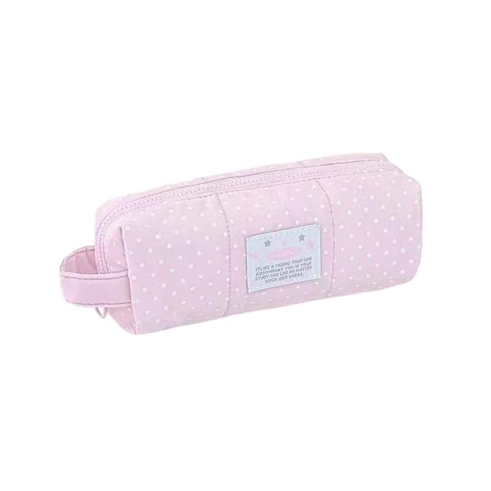 

Large Capacity Pen Bag Handheld Stationery Bag High Quality Stationery Pouch Gift рожевий