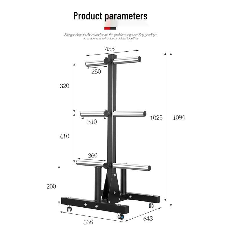 Mobile Gym Storage Rack for Dumbbells, Plates, and Accessories