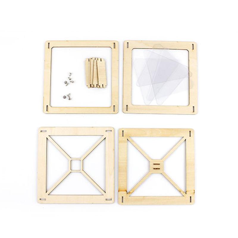 3D Hologram Smartphone Hologram Projector Wooden Self-Assembly Science Educational Toy DIY Display Set For Kids Home