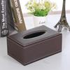 Elegant Leather Wooden Tissue Box