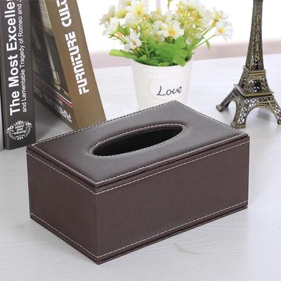 Elegant Leather Wooden Tissue Box