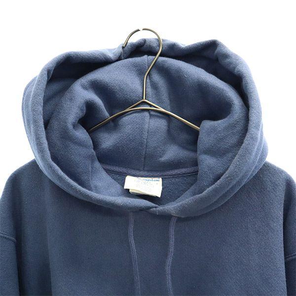 Champion Mono-Blue Replica Reverse Weave Long Sleeve Sweatshirts Men's Used