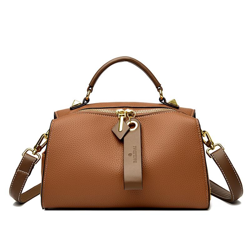 

Модная и ретро женская ручная сумка через плечо на одном плече большой вместимости с простой сумкой-подушкой коричневый/жёлтый