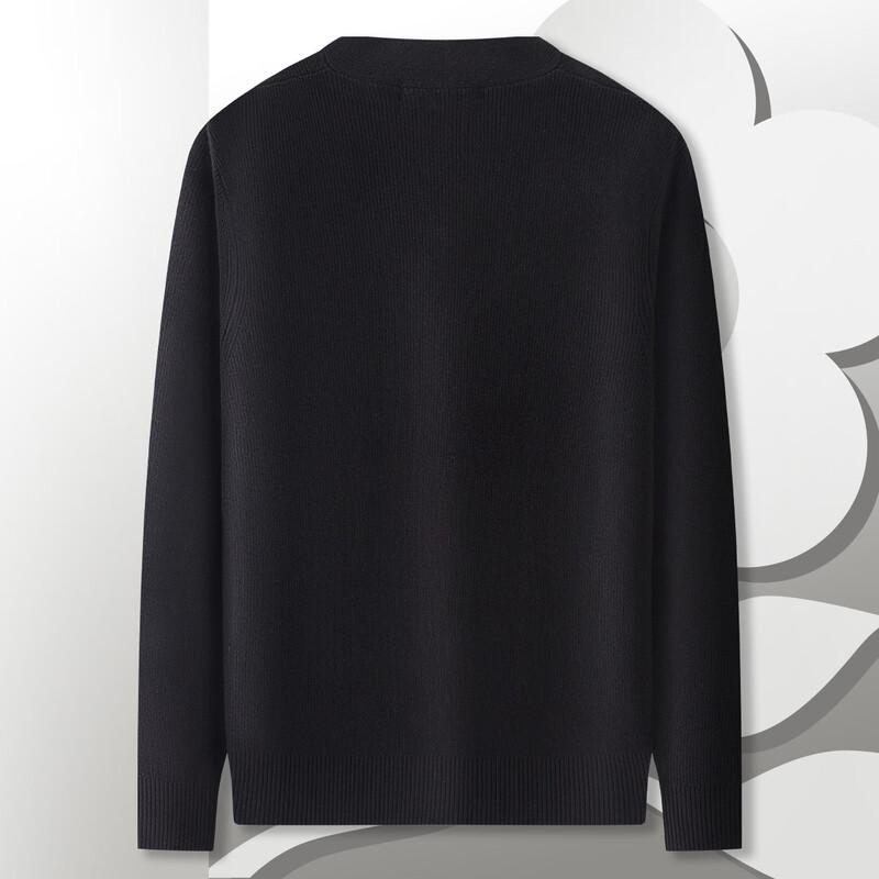 MONTAGUT Men's V-Neck Thick Knit Wool Blend Cardigan