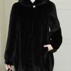 Hooded imitation fur jacket imitation mink velvet women's imitation mink coat winter new thickened warm cotton coat fashion women