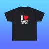 I Love Sassy Guys Unisex Heavy Cotton Tee Heart Y2K Funny Cute Romantic Meme Phrase Shirt Graphic Humor Silly Edgy Gift Witty Viral Quote