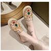 Fashion 2025 Summer Slippers New Soft Sole Comfortable and Versatile Fairy Style Flat Casual Shoes Fashionable Shiny Breathable Loafers