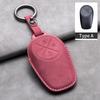 For Nio Et7 Et5    For Weilai Nio Ec6 Et7 Es6 Es8 Leather Car Remote Key Case Cover Protector Keychain