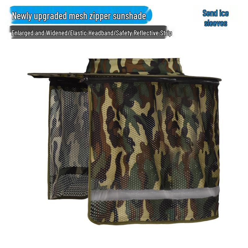 Extra Large Summer Sun Protection Hat for Outdoor Construction: Breathable, Wide Brim Safety Helmet