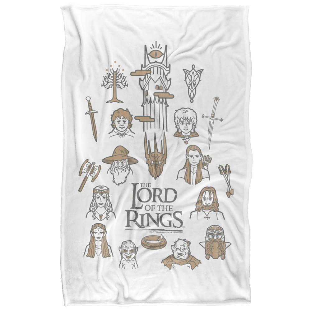 Lord Of The Rings Doodle Supersoft Blanket