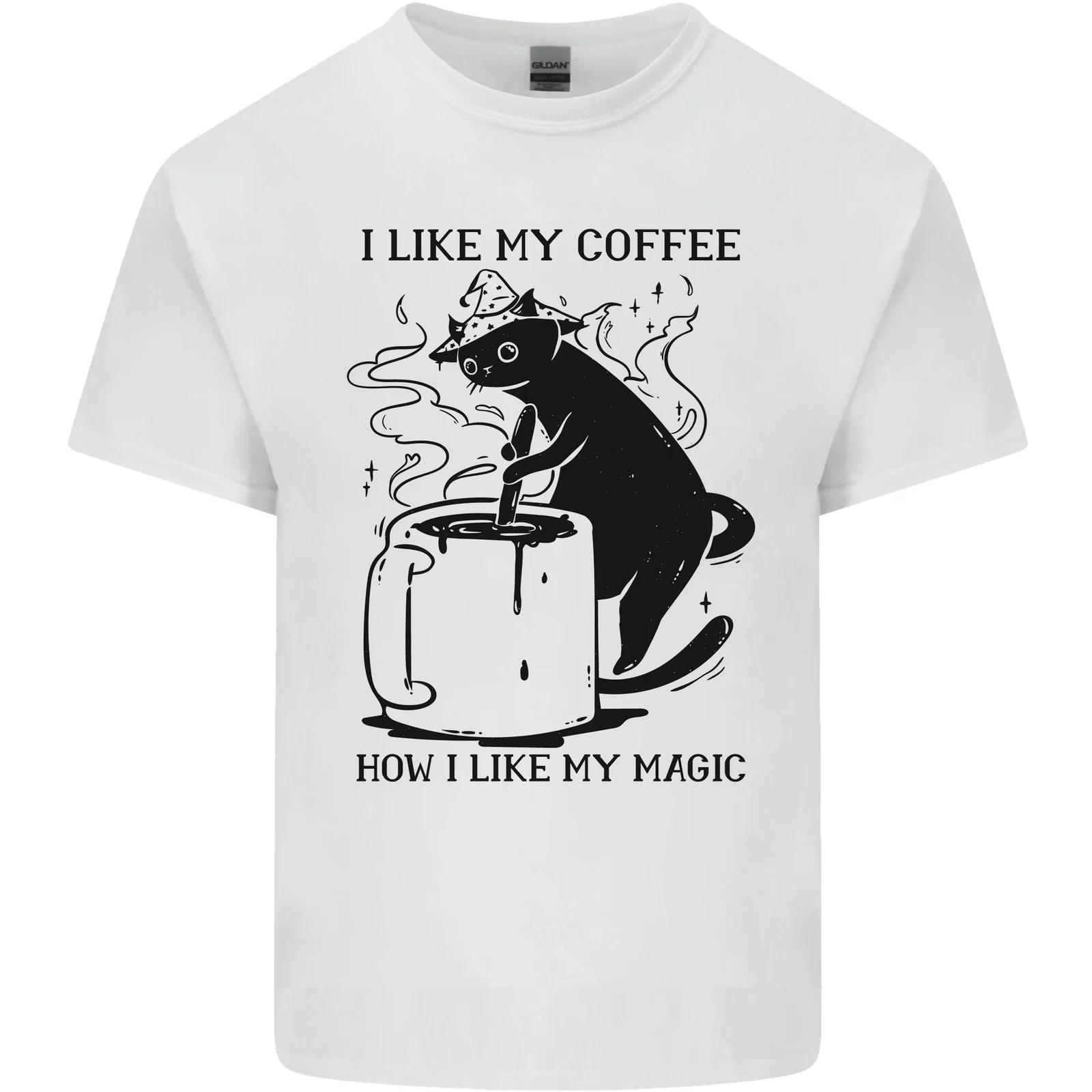 Black Cat Halloween Funny Coffee Kids T-Shirt Childrens 2XL