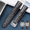 Alligator Leather Strap For Cartier Solo Tank London Genuine Leather Black Brown Men Women Watch Band 16mm 18mm 20mm 22mm 24mm