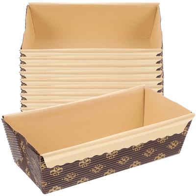 25 Pcs Paper Tray Loaf Making Molds Baking Pans Dish Blue Wrapping Cake Trays Liners for Rectangular Mini Bowls Muffin
