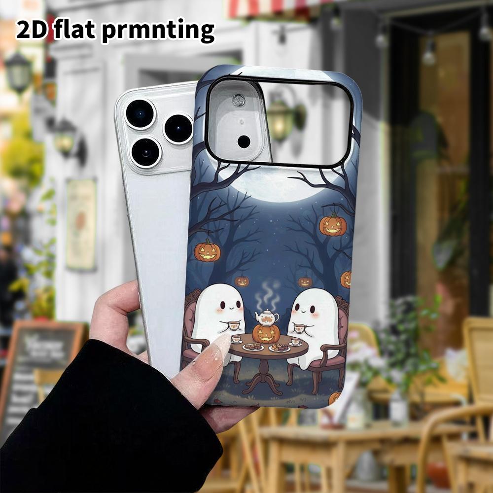 Phone Case: 2D Flat Design Suitable for iPhone 18, 17, 16, 15, 14, 13 Pro Film Protection Case, Couple Style, Tea Party Under the Moon, Christmas and 