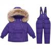 Children's Down Jacket Suit Two-piece Ski Suit Thickened Children's Clothing Baby Jacket Down Jacket