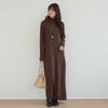 Autumn/Winter Brushed Half-High Collar Long Sleeve Slimming Dress