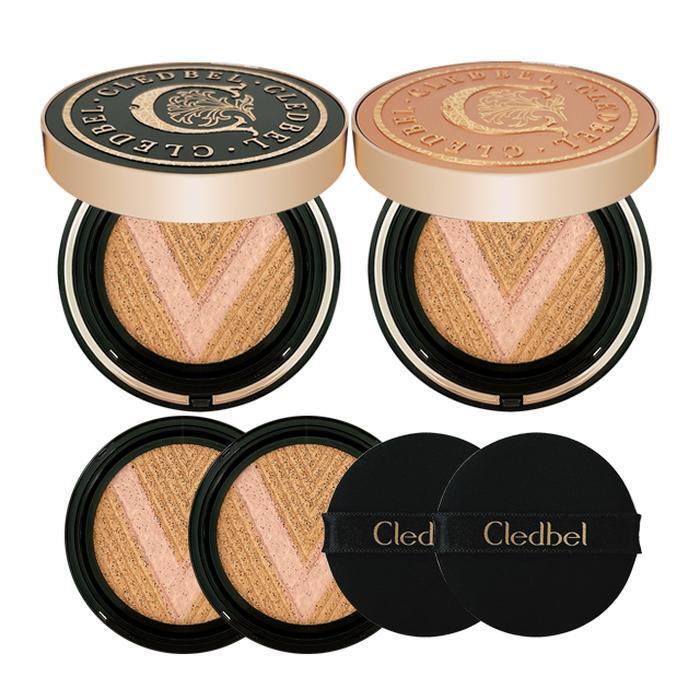Cledbel Cushion V Close-fitting Glow Power Lift No. 21 (2 units) + 2 refills (30962799) No. 21