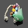 Natural Crystal Seven Chakra Colors Pendulum Pendant for Jewelry, Yoga, Handbags, Clothing, and Decor
