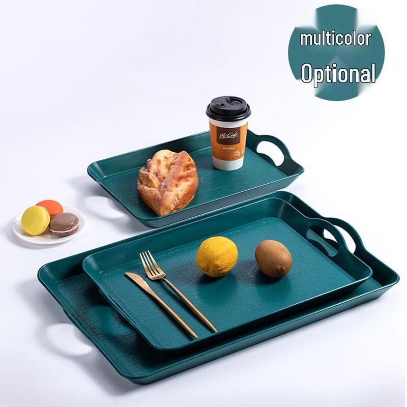 Jingyu Mei Rectangular Anti-slip Plastic Serving Tray