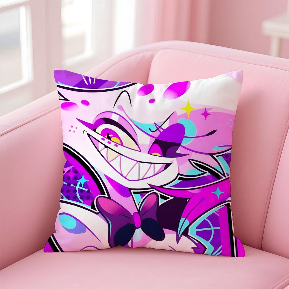 popular anime H-HazbinS H-HotelS Cushion Cover Comfortable Reversible Pillow Cover Ideal for Car Sofa Bedroom & Beyond