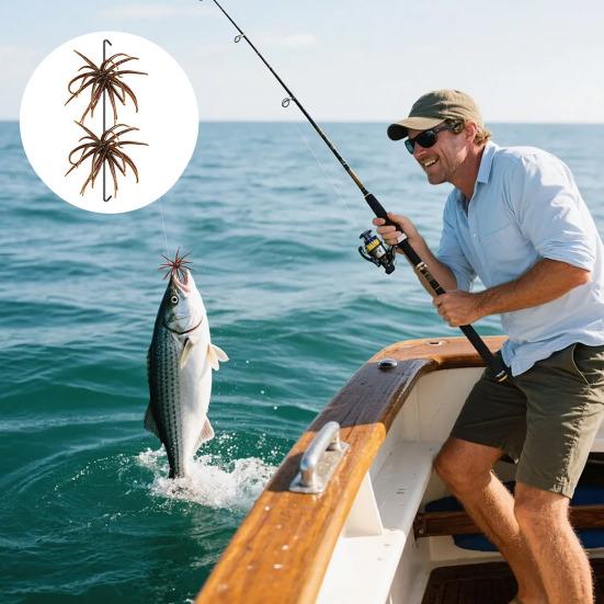 2Pcs 5CM/1.9G TPE Bionic Sea Urchin Lure Floating Simulation Sea Urchin Artificial Bait Shore River Lake Saltwater Fishing Fuzzy Soft Lure Bass