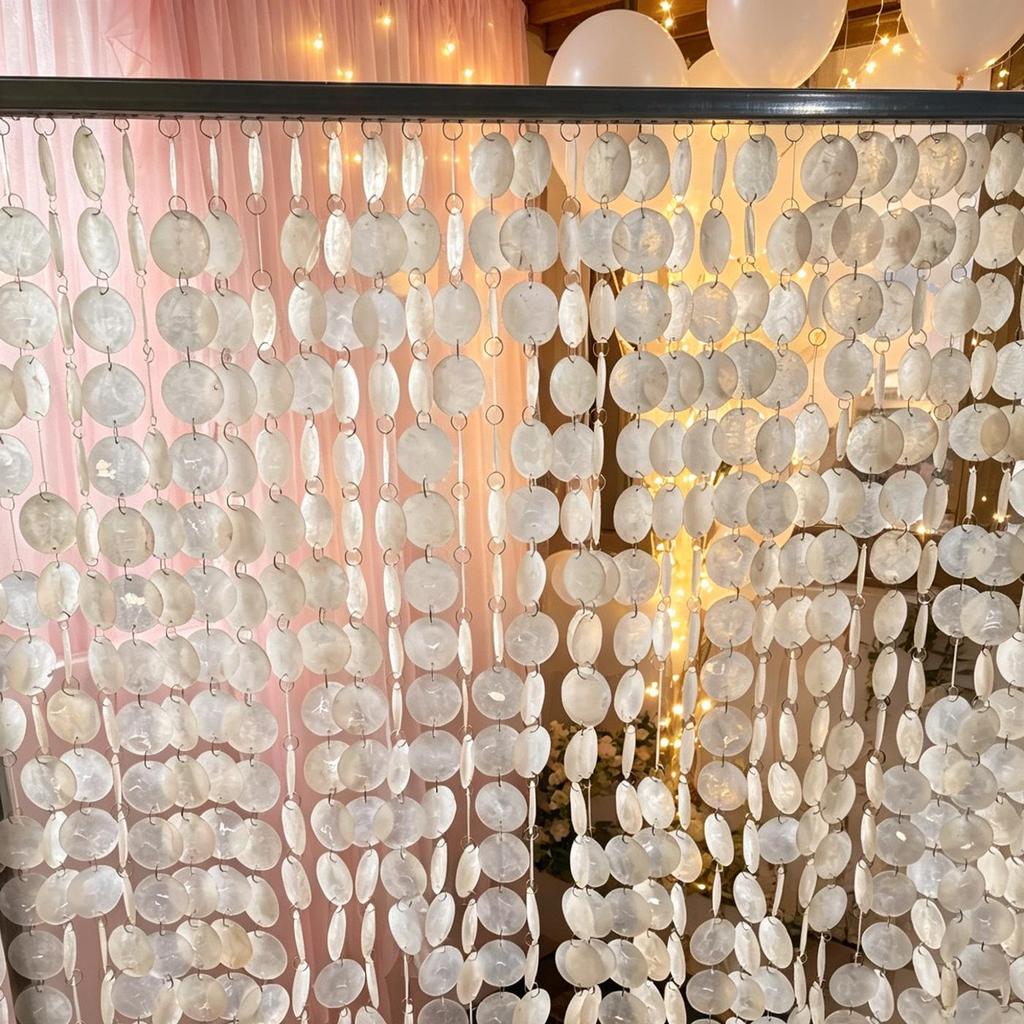 5cm Mother-of-Pearl Slices for Wedding Decorations and DIY Projects - Perfect for Wind Chimes, Curtains, and Hanging Ornaments