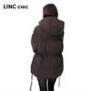 Jinyujie Women's Ballet-Style Mid-Length Down Jacket