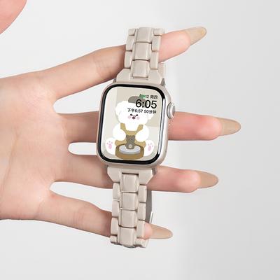 Slim Acrylic Strap For Apple Watch Ultra 49mm 38 40 41 42 44 45 46mm Band Correa Candy Bracelet For iWatch Series 10 9 8 7 6 SE