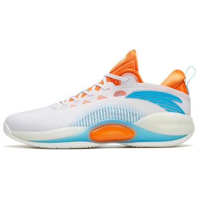 Cement Bubbles 3 Anti Slip Wear Resistant Low Top Basketball Shoes Men's White Blue Orange Sneakers 112321604-1
