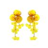 Floral Chiffon Layered Earrings Women Beach Vacation Statement Lightweight Luxury Minimalist Design