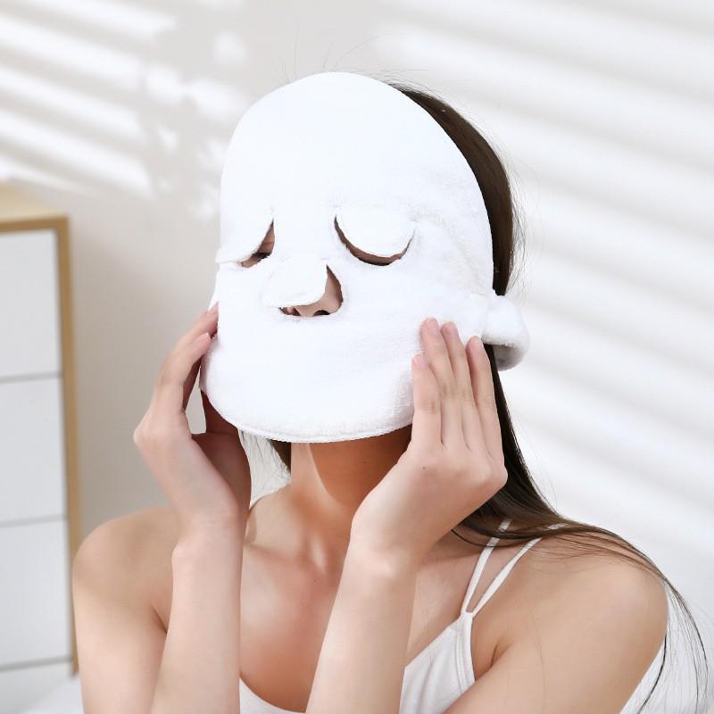 Moisturizing Coral Velvet Face Towel: Hot & Cold Compress, Cleansing, and Beauty Mask