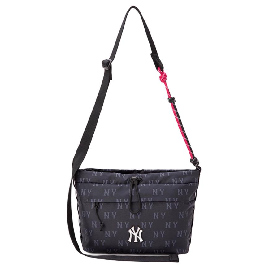 New MLB New York Yankees Polyester Crossbody Bags Unisex Black 3ACRM145N-50BKS