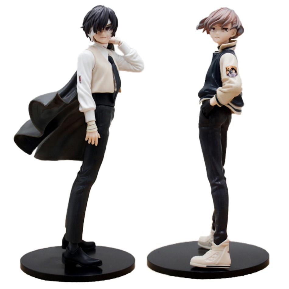 22cm bungou dogs vagrants anime figure youth dazai osamu action figure nakahara chuuya statuette pvc collection model doll toys