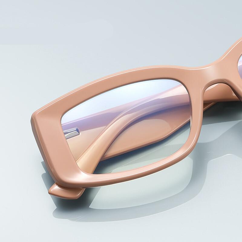 TR90 Blue Light Blocking Glasses for Women Fashion Pink Square Frame Reading Glasses Prescription 0 to +6 0