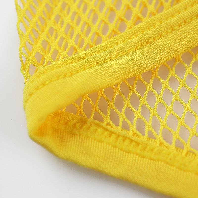 Men's Triangle Underwear Mesh Breathable Low Waist Transparent Underwear Solid Color Underwear