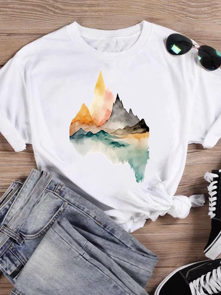 

Floral Print American TShirt Short Sleeve Shirt European And US Inspired Clothing Tops for Casual Wear Graphic Tshirt Polyeste S