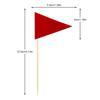 Mini Red Flag Toothpicks Red Color Triangle Stick Cupcake Toppers for Sports Themed Birthday Party Flags Solid Red DIY Decor