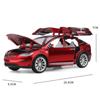 1/24 Tesla Model X SUV Alloy Car Model Diecast Metal Vehicles Car Model Simulation Sound and Light Collection Childrens Toy Gift