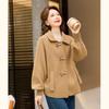 JIANHU Mid-Aged Women's Winter Wool Cardigan Coat