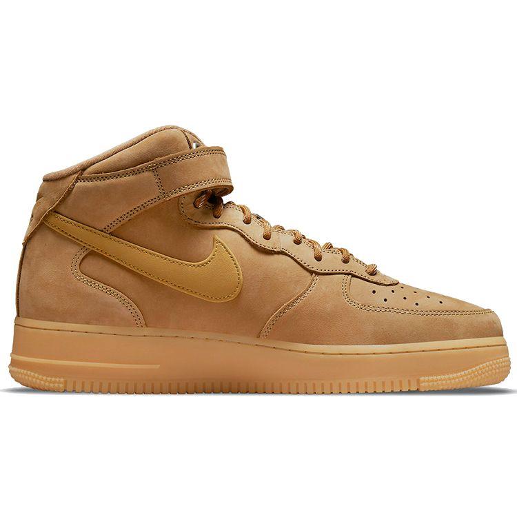 Nike Air Force 1 Mid 07 Flax Unisex Sneakers Brown Gum-Light-Brown Black DJ9158-200