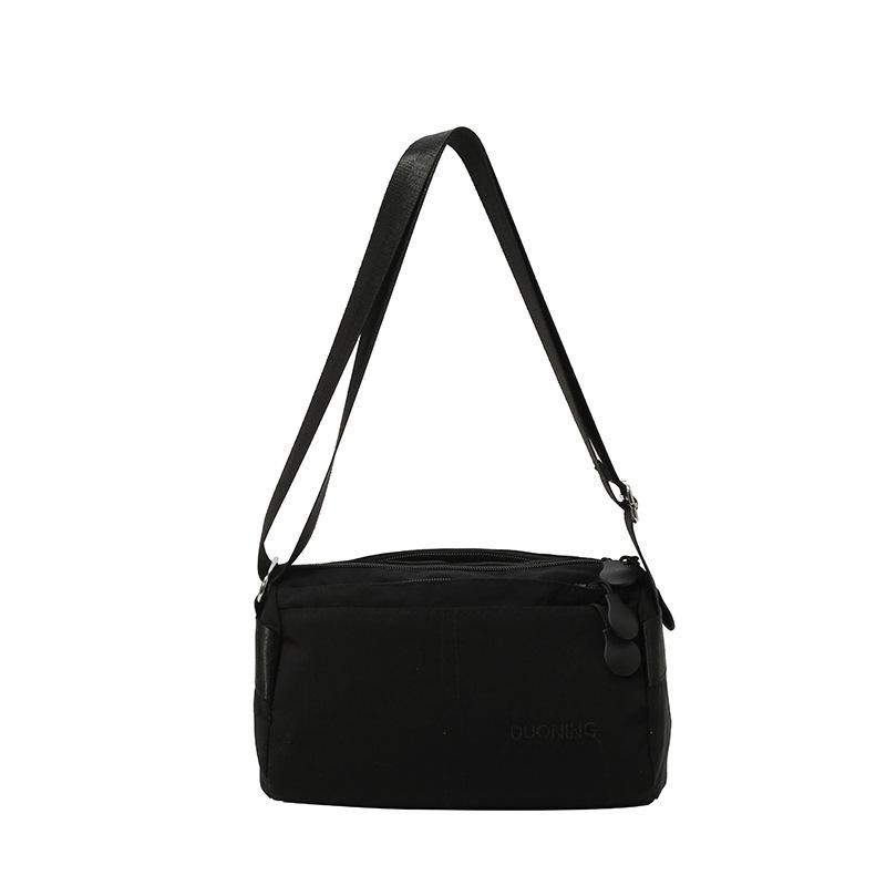 

Lightweight cloth bag women s 2025 new fashion versatile shoulder bag casual simple multi-layer portable trend messenger bag чёрный