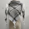 Arab Shemagh Scarf for Men Breathable Polyester Desert Neckwrap Tassels Neckerchief Hijab Shawl for Casual and Formal Ev